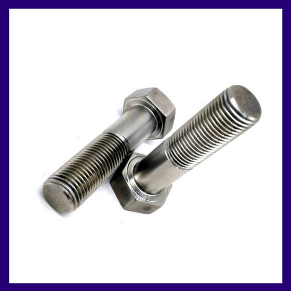 TORNILLO CABEZA HEX. ESTANDAR CON VASTAGO (316) INOX.