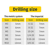 Herramienta de remache HIFESON para tuercas de mano, remachadora, métricas y SAE con accesorio de taladro escalonado para tuercas de acero inoxidable M3 M4 M5 M6 M8 M10 10-24 1/4-20 5/16-18 3/8-16 (acero inoxidable)