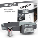 Energizer HDL40 - Faro LED 500 lúmenes, IPX7 impermeable, faro multicolor, luz manos libres, pilas incluidas