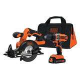 BLACK+DECKER 20V MAX* Kit combinado de taladro inalámbrico, 2 herramientas (BDCD220CS)