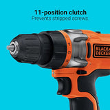 BLACK+DECKER 20V MAX* Kit combinado de taladro inalámbrico, 2 herramientas (BDCD220CS)