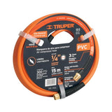 Truper MAN-PI-15-1/4, Manguera de PVC para compresor largo de 15m diámetro 1/4"