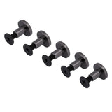 FTVOGUE 20 Unids/Set Postes de Tornillo Plano de LatóN Cabeza del Remache Remaches Cabeza del Perno Prisionero para El Equipaje de Cuero Craft Nail Rivet Negro(8mm)