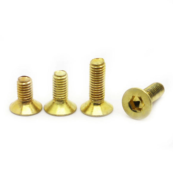 OUFEIJIA M3 M4 M5 M6 M8 Tornillo Allen de Cabeza avellanada Hexagonal de latón Dlat para Uso metalúrgico