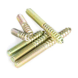 Walfront 110PCS M4 Tornillos de doble extremo, Tornillos Roscados de Doble Acabado En Madera Conector Conector Hanger Bolt 4 * 16/20/25/30/35/40mm tornillo para carpintería de madera