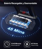 BVILY Aspiradora inalámbrica, 28Kpa Aspiradora Escoba Sin Cable con Pantalla táctil, Autonomía 45 Minutos, Batería Extraíble, Aspiradora de Mano Ligera 6 en 1 para Alfombras y Suelos Duros-EV696 Pro
