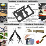 NANWEI Kit de Supervivencia, Kit de Supervivencia de 118 Piezas Profesional, con Brújula, Chubasqueros, Camping Accesorios para Aventuras de Camping