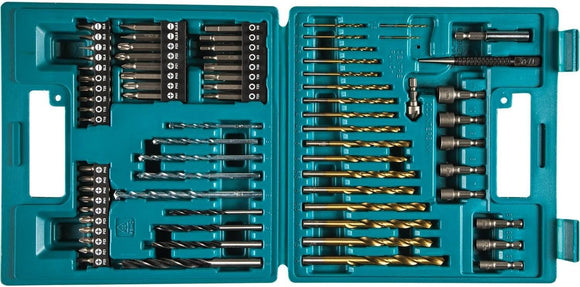 Makita B-49373 Juego de Accesorios Multipropositos Metal, Concreto, Madera y Puntas, 75 Piezas