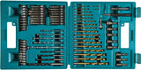 Makita B-49373 Juego de Accesorios Multipropositos Metal, Concreto, Madera y Puntas, 75 Piezas