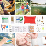 NANWEI Kit de Supervivencia, Kit de Supervivencia de 118 Piezas Profesional, con Brújula, Chubasqueros, Camping Accesorios para Aventuras de Camping