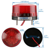 Baomain Industrial Signal Warning lamp Alrededor Rojo Luz de advertencia Parpadeo LTE-5061 AC 110V 3W