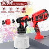 YCQYNHQ Pistola para Pintar, 800w Pulverizador de Pintura Eléctrico,1400ml Pulverizador de Gran Capacidad, 3 Modos de Pulverización, con 8 Boquillas, Adecuado para Vallas, Paredes y Regalos de Navidad