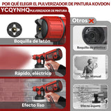 YCQYNHQ Pistola para Pintar, 800w Pulverizador de Pintura Eléctrico,1400ml Pulverizador de Gran Capacidad, 3 Modos de Pulverización, con 8 Boquillas, Adecuado para Vallas, Paredes y Regalos de Navidad