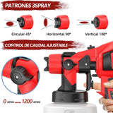 YCQYNHQ Pistola para Pintar, 800w Pulverizador de Pintura Eléctrico,1400ml Pulverizador de Gran Capacidad, 3 Modos de Pulverización, con 8 Boquillas, Adecuado para Vallas, Paredes y Regalos de Navidad