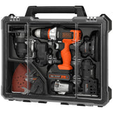 BLACK+DECKER Juego de Herramientas MATRIX 6 Piezas MTX20K6A-B3 + Mesa de Trabajo Multiusos WM125