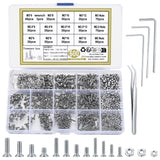 Tornillos de cabeza plana, tornillos de cabeza plana, de acero inoxidable, avellanados, cabeza hexagonal, tornillos de máquina con kit surtido de tuercas, tornillos de accionamiento Allen M2/M2,5/M3,