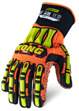 Ironclad KONG Pro - Guantes de alta visibilidad; protección de impacto TPR, resistente a los cortes A6, nivel 5 de abrasión, talla S, M, L, XL, XXL, XXXL (SDX2P-03-M)