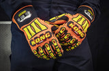 Ironclad KONG Pro - Guantes de alta visibilidad; protección de impacto TPR, resistente a los cortes A6, nivel 5 de abrasión, talla S, M, L, XL, XXL, XXXL (SDX2P-03-M)