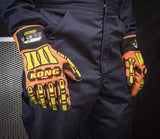 Ironclad KONG Pro - Guantes de alta visibilidad; protección de impacto TPR, resistente a los cortes A6, nivel 5 de abrasión, talla S, M, L, XL, XXL, XXXL (SDX2P-03-M)