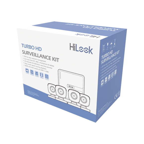 Kit TurboHD 720p / DVR 4 canales / 4 Cámaras Bala de Metal