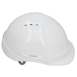 Astibym Casco de Ventilación ABS Blanco Casco de Trabajo con Tapa Protectora Ventilada para Ingeniería de Obras Construcción de Ferrocarriles