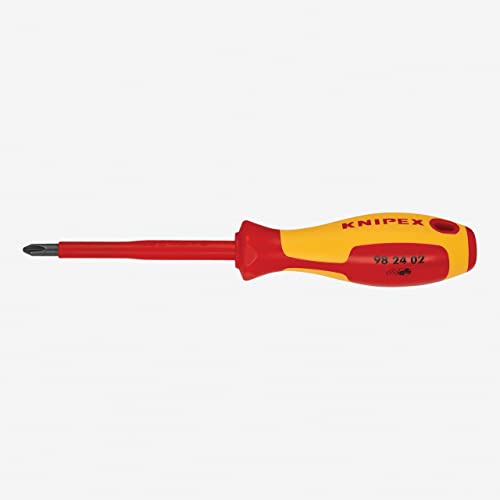 KNIPEX Tools 98 24 02 P2 Destornillador, 4 pulgadas, aislado