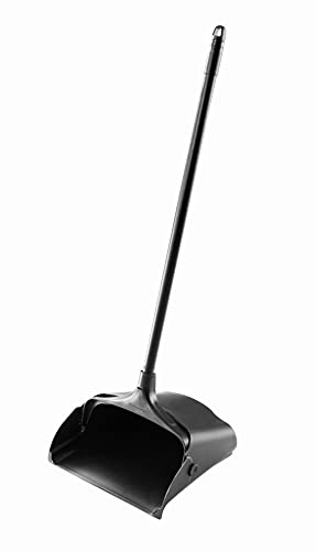 Rubbermaid Commercial 253100BK Lobby Pro Upright Dustpan, w/Wheels, 12 1/2