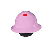 3M Sombrero duro de ala completa H-813R-UV, rosa, suspensión de trinquete de 4 puntos, con Uvicator