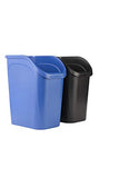 Rubbermaid Bote de Basura pequeño bajo encimera, Paquete de 2 Azul y Negro para Reciclaje/residuo, 9.4 galones, se Adapta Debajo del Fregadero/computadora/gabinete para Uso en Cocina/baño/Oficina