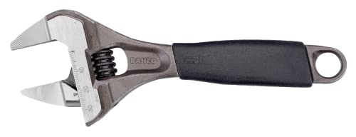 Bahco BAH9031RTUS Ergo - Llave ajustable de boca grande, boca ancha con mango de goma, 8 pulgadas, acabado fosfato negro