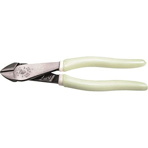 Klein Tools D2000-28GLW Pinza de Corte Diagonal con Mangos Luminiscentes, 8"