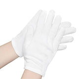 KBREE Guantes de algodón Blanco Guantes de Trabajo Guantes Blancos Manualidades Etiqueta Trabajo protección Puro algodón Jersey Guantes Blancos