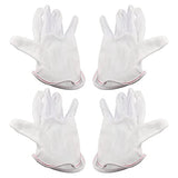 Othmro Guantes antiestáticos blancos con diseño de rayas de dedo completo antiestático, 8 pares