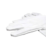 Bestgle 15 Pares Guantes de Trabajo de Algodón Color Blanco de 21 cm para Inspeccionar Joyas, Humectantes para Manos Secas y Trabajo Diario(XL)