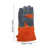 YECK Guantes Resistentes al Calor ignífugos, no abrasadores, ignífugos, Guantes Protectores para Barbacoa para cocinar con 3 Compartimentos para Acampar Naranja