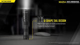 Nitecore MH25 v2 - Linterna LED recargable USB tipo C - 1300 lúmenes, 475 metros