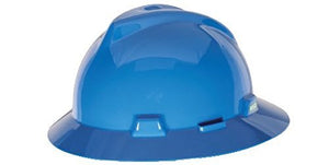 MSA Blue V-Gard Polyethylene Slotted Full Brim Har