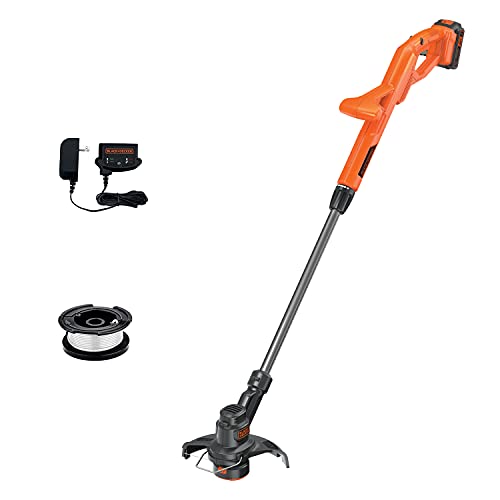 BLACK+DECKER LST201 20V MAX Lithium Ion String Trimmer/Edger, 10