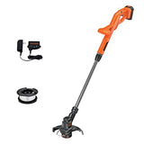 BLACK+DECKER LST201 20V MAX Lithium Ion String Trimmer/Edger, 10"