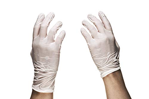 Xtra - Guantes grandes de látex sin polvo, paquete de 100 unidades, artículos de spa, servicio de alimentos e industriales, paquete de 100 unidades