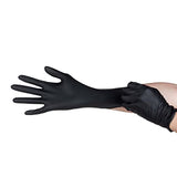 Guantes de Nitrilo - Guantes de Nitrilo Chicos Medianos - Guantes Nitrilo Desechables Negros 4x4 Profesional - Guantes Vinilo - Guantes Uso Profesional Barbero Peluquero Estilista - 100 Piezas (Mediano)