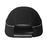 Gorra de béisbol de seguridad, ligera, de seguridad, protección de la cabeza, gorra transpirable (M18109H-negro-microala)