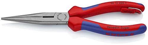 Knipex 2612200 - Alicates de punta larga con cortador (8 pulgadas, mango cómodo)