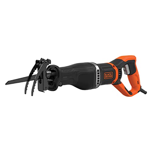 BLACK+DECKER Sierra alternante eléctrica de 7 amperios con soporte de rama extraíble (BES301K)