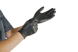 Guantes industriales de nitrilo negro grandes/XL, resistentes a rasgaduras y productos químicos, guantes desechables sin látex, textura en la punta del dedo, 5 mil de grosor (caja de 100)