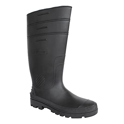 VAN VIEN Bota Impermeable PVC Negro Calzado Industrial Hombre y Mujer (29, measurement_29_point_0_centimeters)