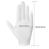 Wolfride 15Pcs de Guantes de Algodón Blanco, Guantes de Tela de Algodón, Joyas de Plata de Belleza e Inspección Guantes de Trabajo de Protección Unisexo,XL