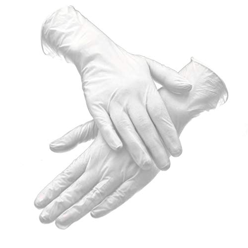 Exceart 50 Piezas Guantes de Látex Desechables Guantes de Examen Médico Guantes de Goma Guantes Sanos para La Limpieza del Hogar Comida Médica