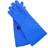 Guantes criogénicos LN2 de baja temperatura, guantes de protección de nitrógeno líquido, guantes de seguridad congelados para almacenamiento en frío (longitud del codo azul/19 pulgadas)