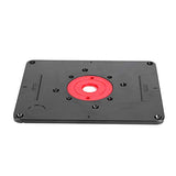 Germerse Level-Loc Rings Deluxe Router Base Plate Routers Tool Precisión Negro y Rojo para carpintería doméstica